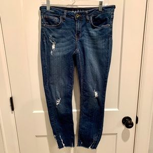 Zara distressed skinny jean